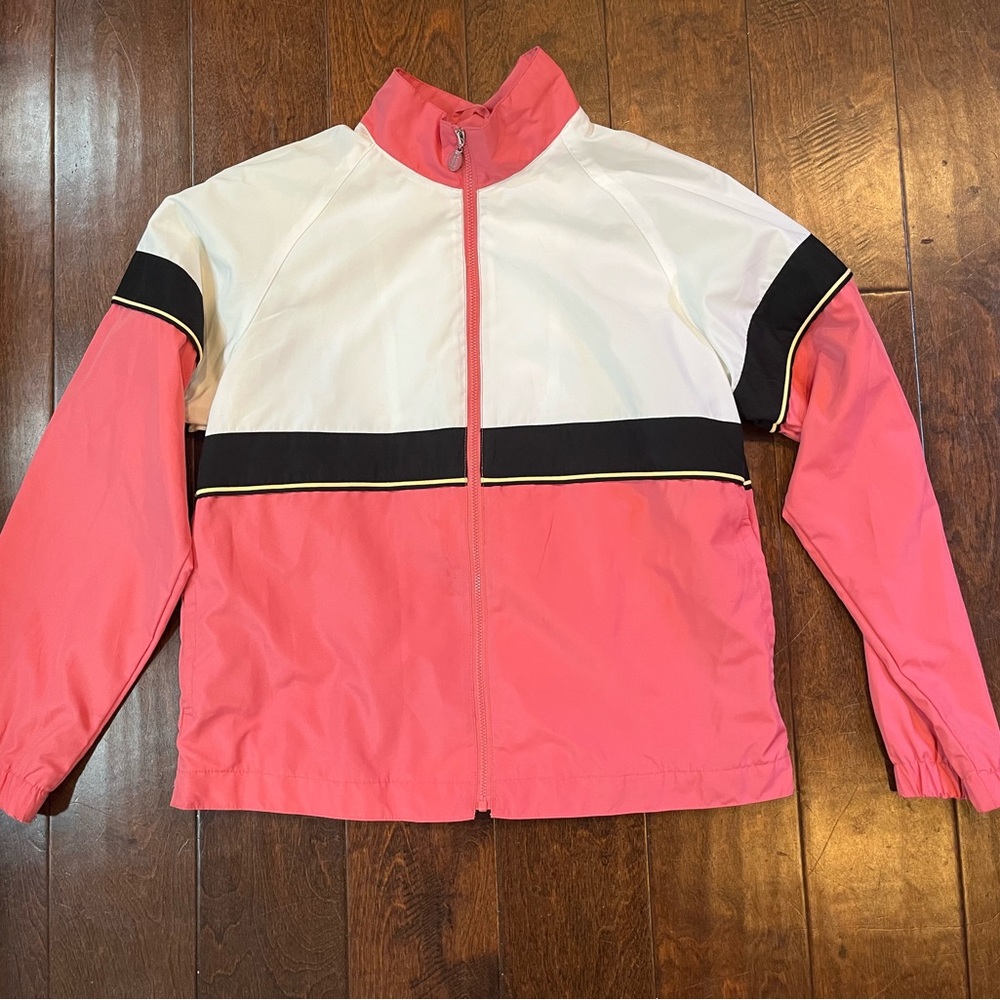 Pink and White Colorblock Jacket CLASSIC ELEMENTS BRAND